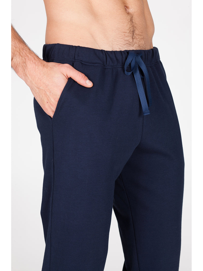 Pantalone in interlock di puro cotone