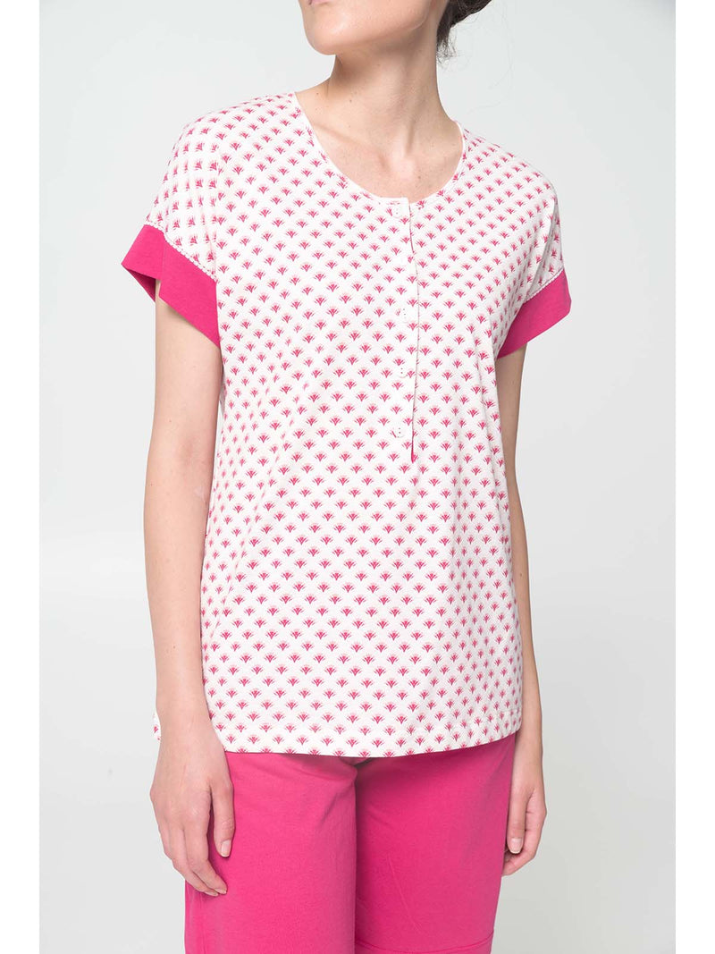 Pigiama corto in fresco jersey 100% cotone