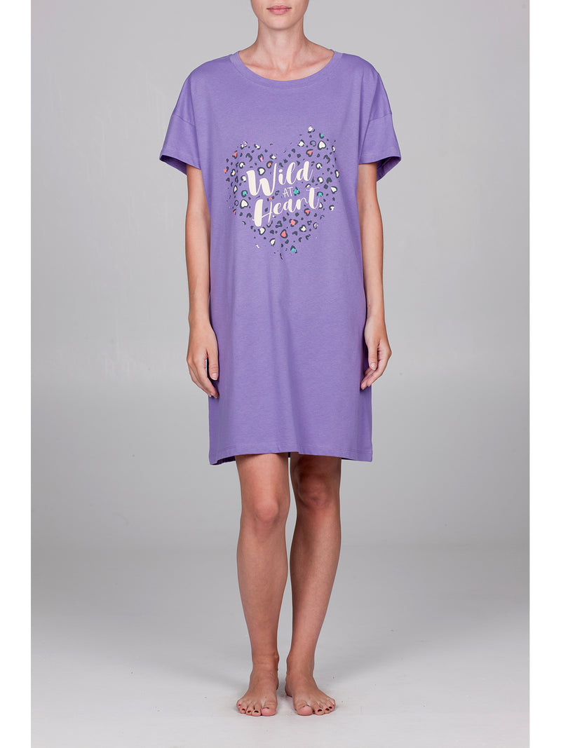 Maxi t-shirt con stampa in puro cotone