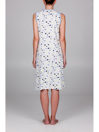 Camicia da notte con spallina larga in freschissimo cotone Alpina