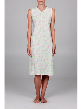 Camicia da notte con spallina larga in freschissimo cotone Alpina