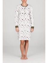 Camicia da notte in interlock di puro cotone