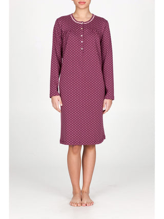 Camicia da notte in interlock di puro cotone Alpina