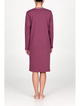 Camicia da notte in interlock di puro cotone