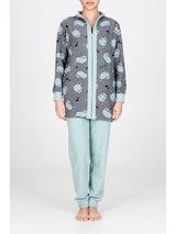 Vestaglia in caldo jacquard di cotone