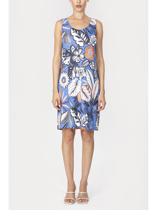 Abito con spallina larga in lucente viscosa elasticizzata Alpina