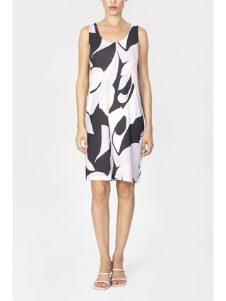 Abito con spallina larga in lucente viscosa elasticizzata Alpina