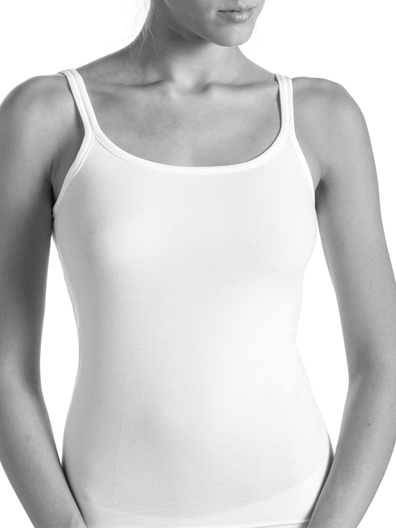 Canotta top in cotone elasticizzato