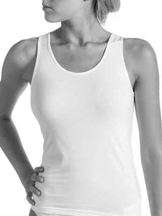 Canotta spallina larga in cotone elasticizzato Alpina