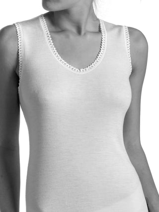 Canotta scollo a v spallina larga Alpina