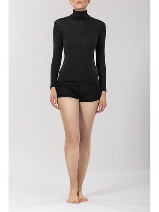 Maglietta dolcevita in pura lana vergine merino Alpina