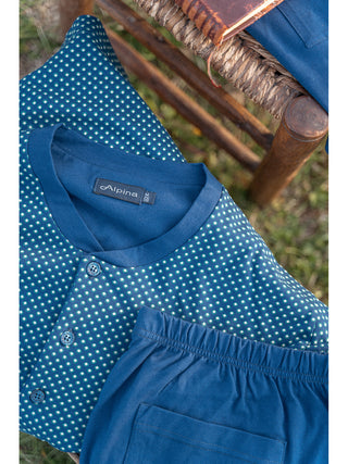 Pigiama corto serafino in fresco jersey Alpina