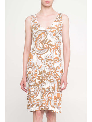 Abito senza manica in tessuto lucente Alpina