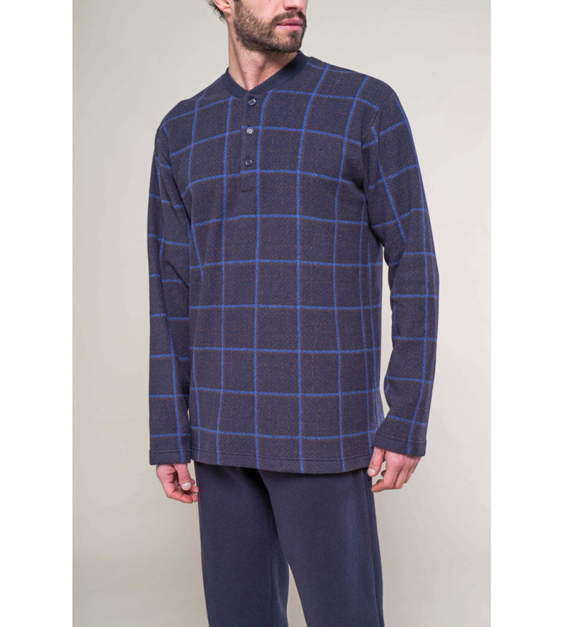 Pigiama serafino in morbido jacquard
